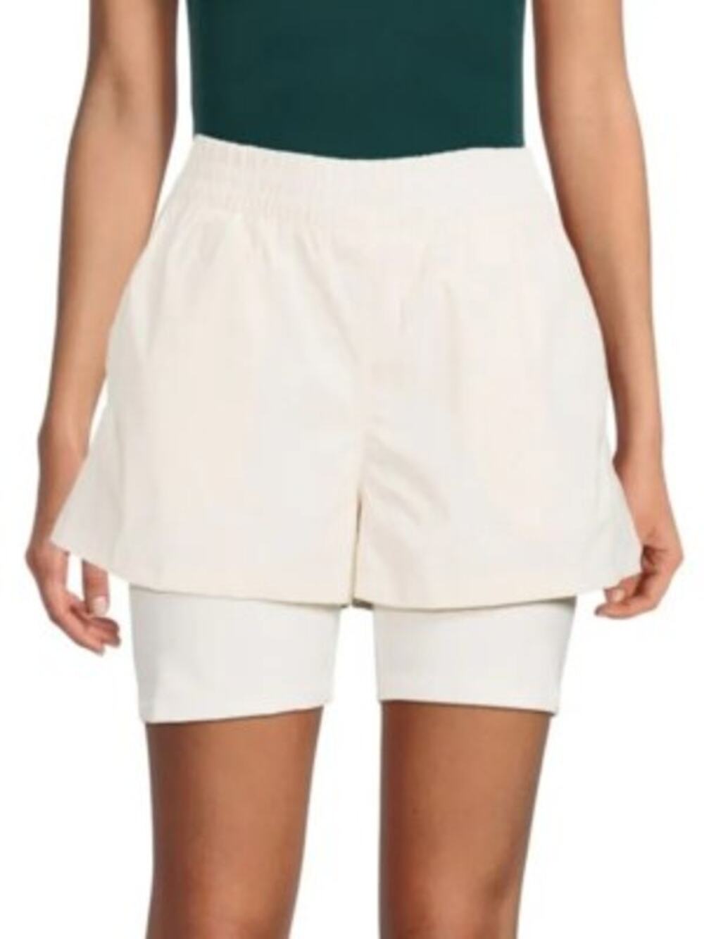 WeWoreWhat Ivory Windbreaker Biker Shorts Size Medium
